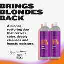 TIGI Bed Head Serial Blonde Restoring Shampoo & Conditioner Set for Damaged Blonde Hair, Hydrolyzed Keratin, 25.36 fl oz, 2 Pack