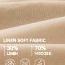 COOFANDY Mens Casual Linen Shorts Elastic Waist Drawstring Loose Fit Summer Beach Vacation Shorts with Pockets (White, L)