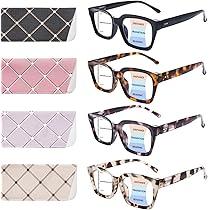 Glasses for Women Men 4 Pac +2.00