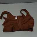 FeelinGirl Post Surgery Compression Bra for Women's Front Closure Bra with Adjustable Straps Wirefree (Dark Caramel) S