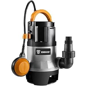 DEKOPRO Sump Pump 1HP 3302GPH 750W Submersible Clean/ Dirty Water Pump Swimming Pool Garden Tub Pond Flood Drain w/ Float Switch and Long 16ft Cable