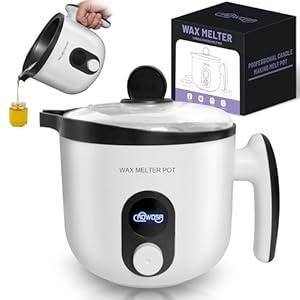 AOWOSA Candle Melting Pot Electric Wax Melter for Candle DIY Making with Pouring Spout, Non-Stick Candle Making Pouring Pot Soap Making Melting Pot with Constant Temperature Function, White