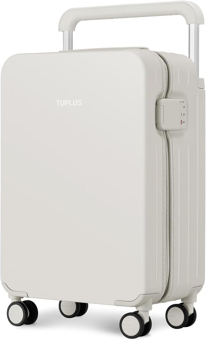 TUPLUS Suitcase Lightweight Luggage Hard Shell Suitcase with 4 Spinner Wheels Hold Check in Travel Case, Impression Series,20",Blue