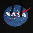 Popfunk Classic NASA Circle Logo Men's Hoodie with Front and Back Print (Black, XL)