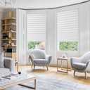 6 Packs Pleated Blackout Blinds, Temporary Blinds for Indoor Windows, Light Filtering Paper Shade, Easy to Cut and Install, 36" W x 72" L, White, Black Out Window Cover with 12 Clips