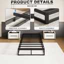 Twin XL Box Spring 7 Inch Heavy Duty Metal Bed Base with Fabric Cover