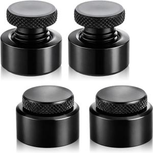 4 Pcs Adjustable Screw Jack, 0.79"-1.18" Range, Steel Mini Screw Machinist Jack Stand with 1 Ton Capacity, for Furniture Leveling, Large Machine Support, Workshop