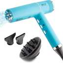 Mini Hair Dryer with Diffuser for Curly Hair | Ultra-Fast Drying & Quiet | Professional Blow Dryer with 20x Faster Brushless Motor | Small Hair Dryer BLDC Motor by SKYPRO