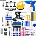 Dent Puller Kit - 157Pcs Car Dent Puller for Dent Removal, Paintless Dent Removal Kit with T-Bar Slide Hammer Bridge Puller, Dent Repair Kit for Repairing 98% of Auto Body Dents