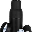 12oz Universal Beer Bottle Holder Double Walled SS Beer Bottle Cooler 3 in 1 Can Koozie with Beer Opener Vacuum Insulated - fit Fishing,Camping Outdoor Activities and Nice Gift for Men(Black)