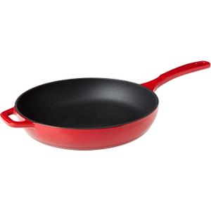 Lodge Enameled Cast Iron Skillet, 11-inch, Red
