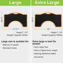 StrongTek Enhanced Squatting Toilet Stool, Wooden Potty Stool for Bathroom, Extra-Thick Wood, Sturdy 350 lbs Capacity, Comfortable Toilet Stool for Kids, Adults & Seniors