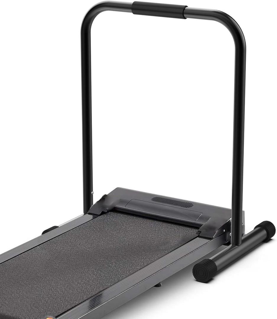 Handle Bar for Walking Pad Only, Compatible with Walking Pad 19.7'' Wide, Adjustable Handrail Height (Max 37.4''), Non-Slip Feet, Easy to Assemble, Stable Design, Black