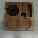 58mm Espresso Tamper Station V3 Walnut Portafilter Holder Compact Espresso Organizer with Multi Accessory Storage Espresso Machine Accessories for Coffee Bar