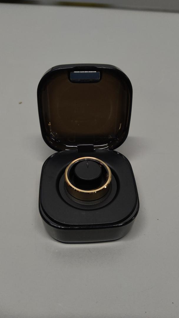 Smart Ring Health Tracker, Fitness Tracker Ring with LED Touchscreen, IP68 Water Proof, Sleep Tracker Ring Step Counter, Wearable Fitness Ring for iOS, for Android, Gold