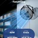 VEVOR 14 Inch Industrial Wall Mount Fan, High Velocity 2473 CFM Outdoor Fan with 3 Speeds, Waterproof IP44 Garage Wall with Aluminum Blades for Workshop, Warehouse, Greenhouse