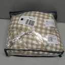 Nayoroom Brown Gingham Duvet Cover Full Size Tan White Plaid Checkered Duvet Cover 3 Pieces Grid Dorm Bedding Set with 2 Pillowcases, Soft Breathable Washed Microfiber