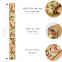 2 x LaRibbons Kraft Christmas Wrapping Paper Mini Roll, Holly Leaves and Red Berries Pattern, for Classic Christmas, Winter Holiday Gift Wrapping, 17" x 33' (46.7 sq. ft)
