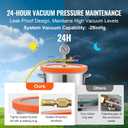 VEVOR 5 Gallon Vacuum Chamber, Upgraded Tempered Glass Lid Vacuum Degassing Chamber, 304 Stainless Steel Chamber, for Stabilizing Wood, Resin Degassing, Silicone Degassing and Plaster Degassing