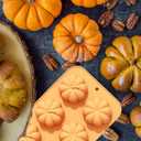 2 Pcs Pumpkin Silicone Chocolate Mold 3D Fall Halloween Chocolate Molds Thanksgiving Cake Pan Autumn Harvest Theme Candy Baking Soap Candle Molds for Home Party Decor