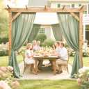 Shillance Sage Green Wedding Arch Draping Fabric, 2 Packs 29" x 20FT Sheer Fabric Arch Drapery Curtain Backdrop Ceiling Drapes for Wedding Arbor Ceremony Canopy Birthday Party Decorations