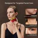 ZDEER LED Red Light Therapy for Face & Neck Massager Facial Care Device Electric Gua Sha Brass Tool with Heat & Vibration for Firming, Sculpting & Skincare, Red
