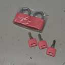 Puroma Lock Keyed Padlock, 2 Pack Aluminum Locks with 3 Keys Alike, 7/8 Inch Locker Lock 43mm Small Padlocks for Gate, Fence, Shed, Toolbox, School Gym Locker (Pink)
