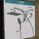 KOSNEW® 12" XXL Rainfall Shower Head with Handheld Combo Set, NickelBrushed