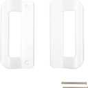 2 PCS Sliding Door Handles Set Fits 5-5/8" Hole Spacing Patio Door Handle Replacement Aluminum Sliding Door Pull Replace Old or Damaged Door Handles (White)