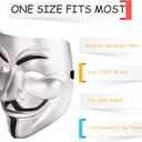V for Vendetta Mask, Guy Fawkes Anonymous Hackers Mask for Halloween Masquerade Cosplay Costume Parties