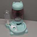 Automatic Cat & Dog Feeder Set - Self-Dispensing Food and Water Dispenser, Large Capacity (Green)