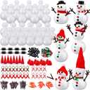 Soulchen24 Set Christmas Foam Snowman DIY Craft Kits 288 Pcs Build a Snowman Crafts for Christmas Tree Ornaments Home Decor Winter Party Creative Painting Projects