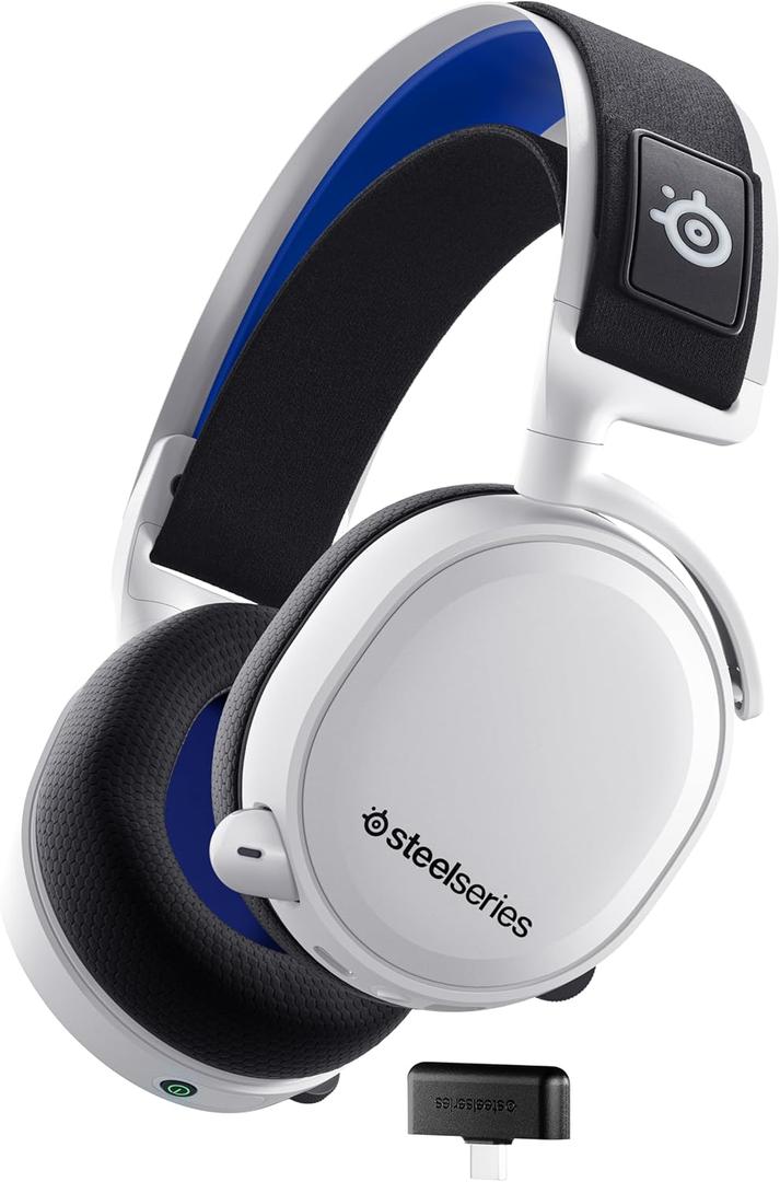 SteelSeries Arctis 7P+ Bluetooth Wireless Gaming Headset for PlayStation 4/5 - White