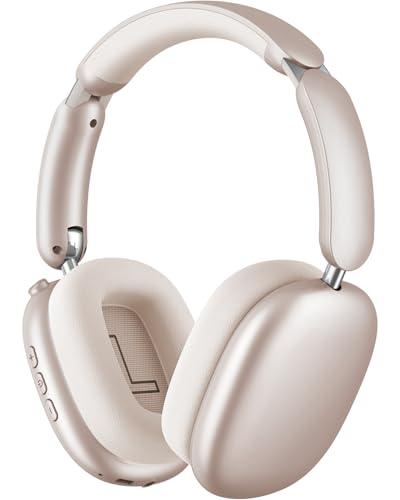 Wentronic Active Noise Cancelling Headphones,Foldable Wireless Over Ear Bluetooth 5.4 Headset,Breathable Leather Earpads (Starlight)