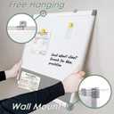 Combo Dry Erase Bulletin Board Wall Mounted Whiteboard and Pin Board Vision Board for Home Kitchen School Office College,Whiteboard & Felt Gray,36x24inches