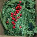 Christmas Garland, 9ft Pre-Lit Christmas Garland with Lights, Battery Operated with Pine Cones & Red Berries, Artificial Christmas Greenery for Mantle, Staircase, Doorway, Indoor Outdoor Decorations