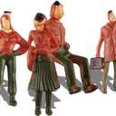 Gejoy 200 Pcs Miniature People Figurines 1:75 Scale 0.98 Inch Model Trains Architectural Plastic People Figures Tiny Sitting and Standing for Miniature Scenes