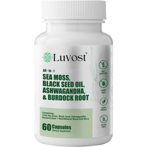 Sea Moss Capsules  All-in-One Vegan Superfood with Irish Sea Moss, Black Seed Oil & Ashwagandha  Daily Support for Energy, Immune Balance & Skin Health  60 Capsules
