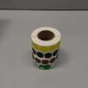 Perco Fluorescent  1-Inch Round Circle Dot Sticker Labels - Multi-Roll Pack (4 Rolls, 1,000 Labels Each) - Permanent Adhesive, Vibrant Colors, Strong Hold - Perforated for Easy Use - Made in USA
