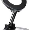 Vacuum Magnetic Suction Phone Holder for Car, Foldable Suction Cup Phone Mount for Tiktok Content Creators/Gym/Mirror/Smooth Surface, Compatible with iPhone Android and All Smartphones (Black)