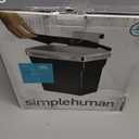 simplehuman 10 Liter / 2.6 Gallon In-Cabinet Trash Can Heavy-Duty Steel Frame, Black
