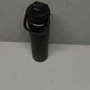 24oz Insulated Stainless Steel Water Bottle, Wide Mouth Double Wall Vacuum, Silicone Straw, Sweat & Leak Proof, BPA Free Insulated Water Flask for Travel, Keep Cold 24h Hot 12h, Black