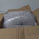 Outdoor Bistro Chair Cushions, Water Repellent Furniture Chair Pads Set of 2, Round Pillow for Decoration Home and Garden, 15x15x4, Stripe Gray