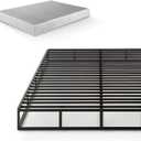 ZINUS Quick Lock Metal Smart Box Spring, 7.5 Inch Mattress Foundation, Strong Metal Structure, Easy Assembly, Queen, White, Hassle & Headache Free - Comes Together With Easy-to-follow In