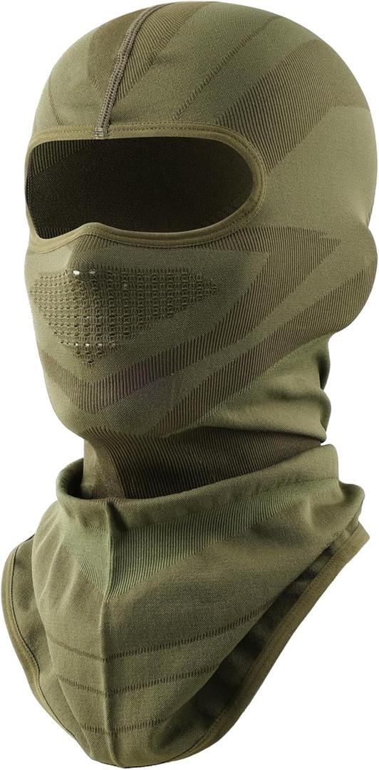 WTACTFUL Breathable Motorcycle Balaclava Ski Face Mask for Men Riding Racing Snowboard Cycling (Color: 2 Green)