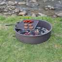 Commercial Fire Ring 32 Inch with Swivel Grate - Campfire Ring