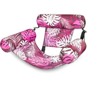 SLOOSH Pool Floats Chairs Adult,Inflatable Pool Lounge,Plant Pattern Floating Mat Hammock,Blow up Water Chairs Noodles rafts for Party Summer Water Beach Fun
