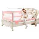 1 Set of Queen Size Bed Safety Bed GuardRail Bed Fence for Children, Toddlers, Infants-Pink Color, 65" x 26"