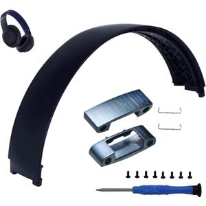 2 Sets Studio Pro Headband Replacement Parts & Replacement Hinge Compatible with Beats Studio Pro and Studio 3 Headphones, Studio Pro Replacement Headband Metal Repair Parts (Navy)