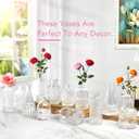Glass Bud Vase Set of 12,Small Mini Clear Bud Vases in Bulk,Vintage Bud Vase,Glass Bottles Vase for Home Decor, Wedding Centerpieces Table Decor,Floral Arrangements,Dinning